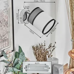 Lampes En Tissu-hofstein Lundegaard Spot de plafond, Applique murale, Spot mural Chrome, 1 lumière