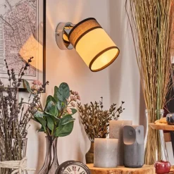 Lampes En Tissu-hofstein Lundegaard Spot de plafond, Applique murale, Spot mural Chrome, 1 lumière