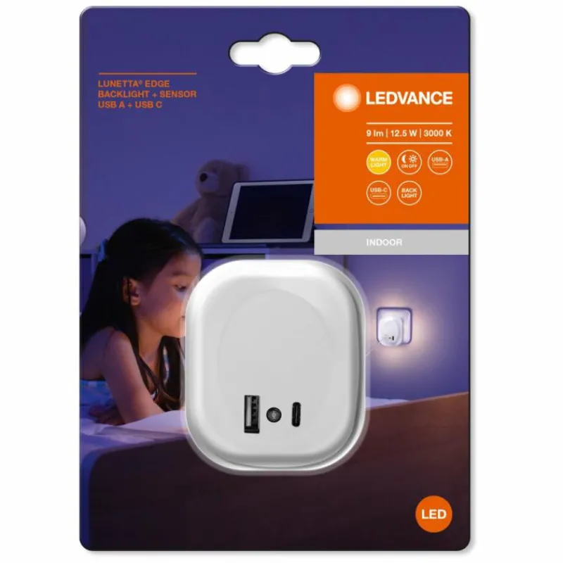 Luminaires Ledvance Lunetta Lampe à prise électrique LED Blanc, 1 lumière, Détecteur de mouvement* Éclairage Led