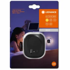 Luminaires Ledvance Lunetta Lampe à prise électrique LED Noir, 1 lumière, Détecteur de mouvement* Éclairage Led