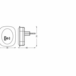Luminaires Ledvance Lunetta Lampe à prise électrique LED Noir, 1 lumière, Détecteur de mouvement* Éclairage Led