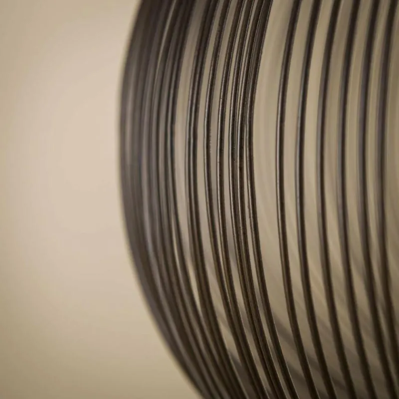 hofstein lustre Agueda Brun foncé, Nickel mat, Noir, 1 lumière* Suspensions