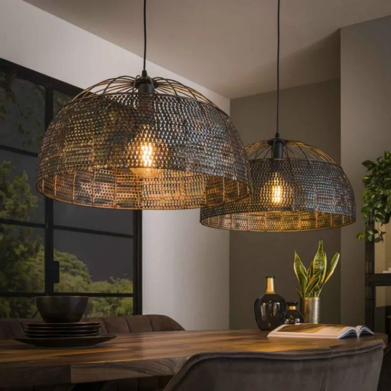 hofstein lustre Peyrie Brun, Noir, 2 lumières* Suspensions