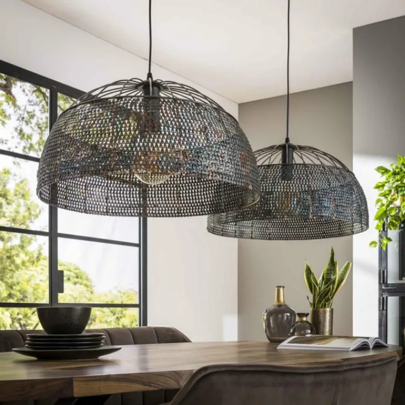 hofstein lustre Peyrie Brun, Noir, 2 lumières* Suspensions