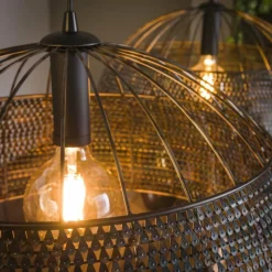 hofstein lustre Peyrie Brun, Noir, 2 lumières* Suspensions