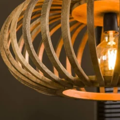 Lampes En Bois-hofstein lustre Pirmil Écru, 1 lumière