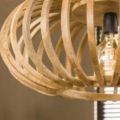 Lampes En Bois-hofstein lustre Pirmil Écru, 1 lumière