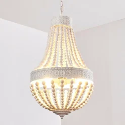 Luminaires Orientaux-hofstein Lustre Ararat Blanc, 3 lumières