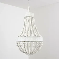 Luminaires Orientaux-hofstein Lustre Ararat Blanc, 3 lumières