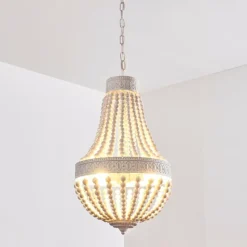 Luminaires Orientaux-hofstein Lustre Ararat Blanc, 3 lumières