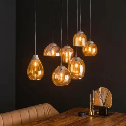 hofstein lustre Balanka Anthracite, 7 lumières