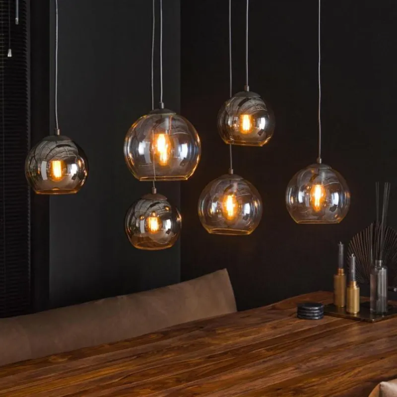 Zijlstra lustre Bicolore Anthracite, 7 lumières