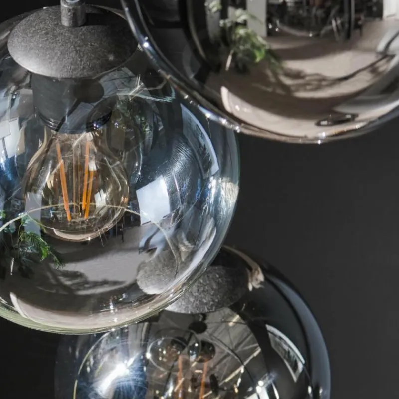 hofstein lustre Bicolore Anthracite, 5 lumières