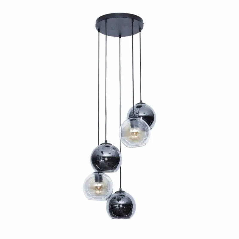 hofstein lustre Bicolore Anthracite, 5 lumières