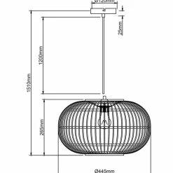 Luminaires Scandinaves-Luminaires Brilliant lustre Brilliant Woodball Noir, 1 lumière