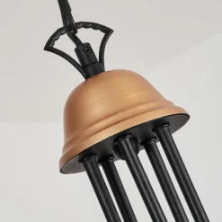 Luminaires Rustiques-hofstein Lustre Cassague Noir, 5 lumières