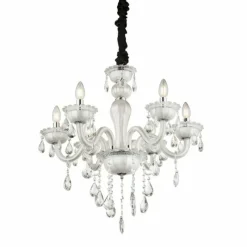 Luminaires Antiques-Luminaires Globo Lighting Lustre Globo Blanc, 6 lumières