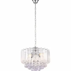Luminaires Globo Lighting Lustre Globo Chrome, Clair, 4 lumières* Lustres