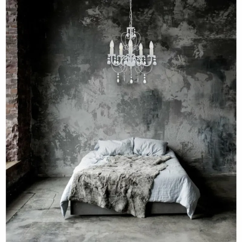 Luminaires Globo Lighting Lustre Globo PINJA Blanc, 5 lumières* Lustres