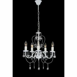 Luminaires Globo Lighting Lustre Globo PINJA Blanc, 5 lumières* Lustres