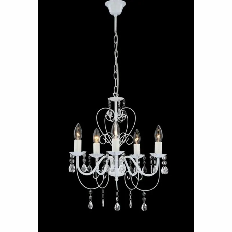 Luminaires Globo Lighting Lustre Globo PINJA Blanc, 5 lumières* Lustres