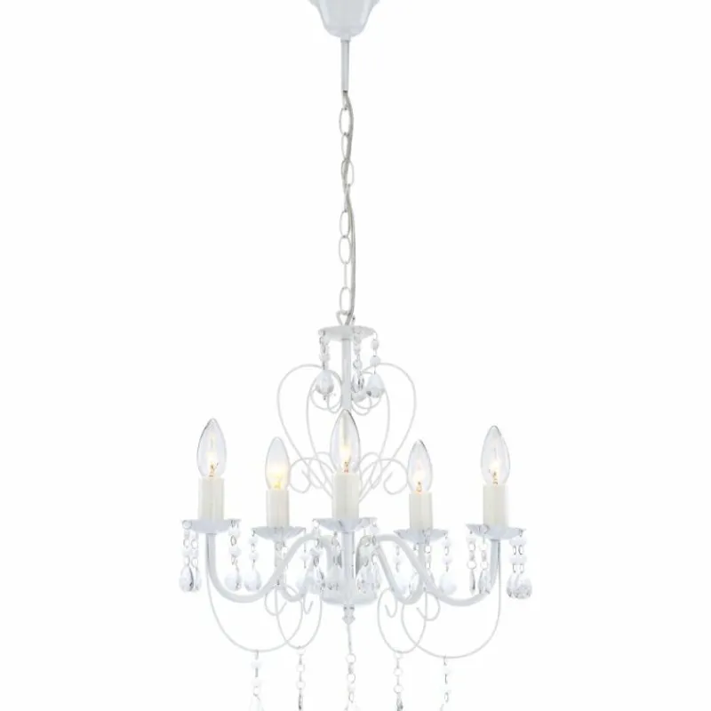 Luminaires Globo Lighting Lustre Globo PINJA Blanc, 5 lumières* Lustres