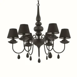 Lampes En Tissu-Luminaires Ideallux Lustre Ideal Lux BLANCHE Noir, 6 lumières