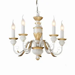 Lampes Vintages & Rétros-Luminaires Ideallux Lustre Ideal Lux FIRENZE Blanc, 5 lumières