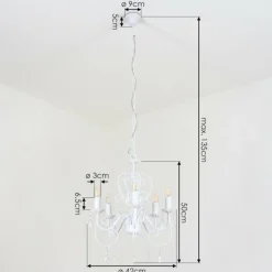 Luminaires Rustiques-hofstein Lustre Ksim Blanc, 5 lumières