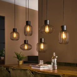 hofstein lustre Lalora Anthracite, 6 lumières* Suspensions