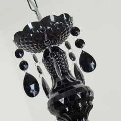 Luminaires Rustiques-hofstein Lustre Malmback Chrome, Noir, 6 lumières