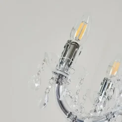 Luminaires Rustiques-hofstein Lustre Malmback Chrome, Transparent, 5 lumières