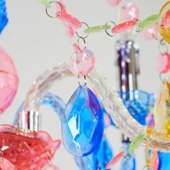 Luminaires Rustiques-hofstein Lustre Malmback Multicolore, Chrome, 5 lumières