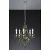 Luminaires Reality Lustre Reality Noir, Transparent, 5 lumières* Lustres