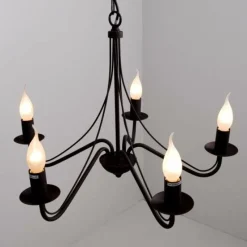 Luminaires Rustiques-Luminaires Reality Lustre Reality Rouille, 5 lumières