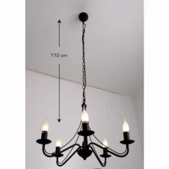 Luminaires Rustiques-Luminaires Reality Lustre Reality Rouille, 5 lumières