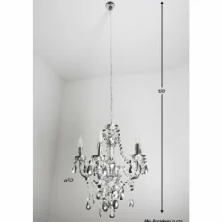 Luminaires Antiques-Luminaires Reality Lustre Reality Transparent, 5 lumières