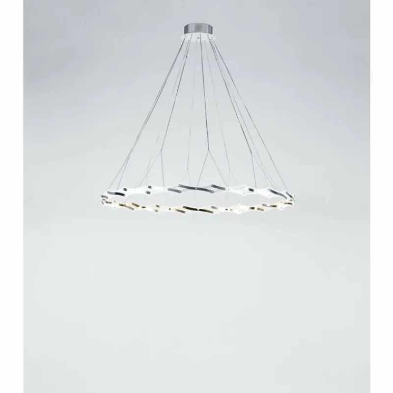 Luminaires Serien Lighting Lustre Serien Lighting ZOOM LED Acier inoxydable, 1 lumière* Lustres