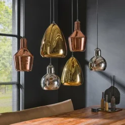 hofstein lustre Tricolore Noir, 6 lumières