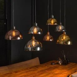 hofstein lustre Tricolore Noir, 7 lumières