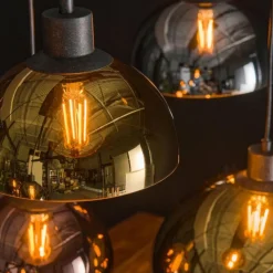 hofstein lustre Tricolore Noir, 7 lumières