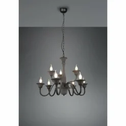 Luminaires Trio Lustre Trio Elsa Anthracite, 9 lumières* Lustres