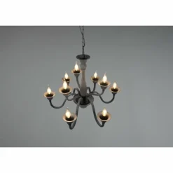 Luminaires Trio Lustre Trio Elsa Anthracite, 9 lumières* Lustres