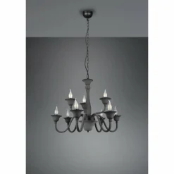 Luminaires Trio Lustre Trio Elsa Anthracite, 9 lumières* Lustres