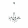 Luminaires Rustiques-Luminaires Trio Lustre Trio Leuchten LUCERNA Chrome, 8 lumières