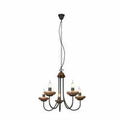 Luminaires Trio Lustre Trio Livia Noir, 5 lumières* Lustres