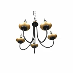 Luminaires Trio Lustre Trio Livia Noir, 5 lumières* Lustres