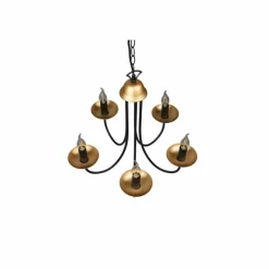 Luminaires Trio Lustre Trio Livia Noir, 5 lumières* Lustres