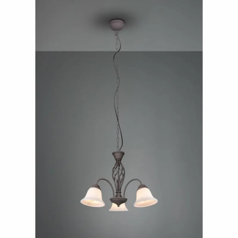 Luminaires Trio Lustre Trio-Leuchten Rustica Rouille, 3 lumières
