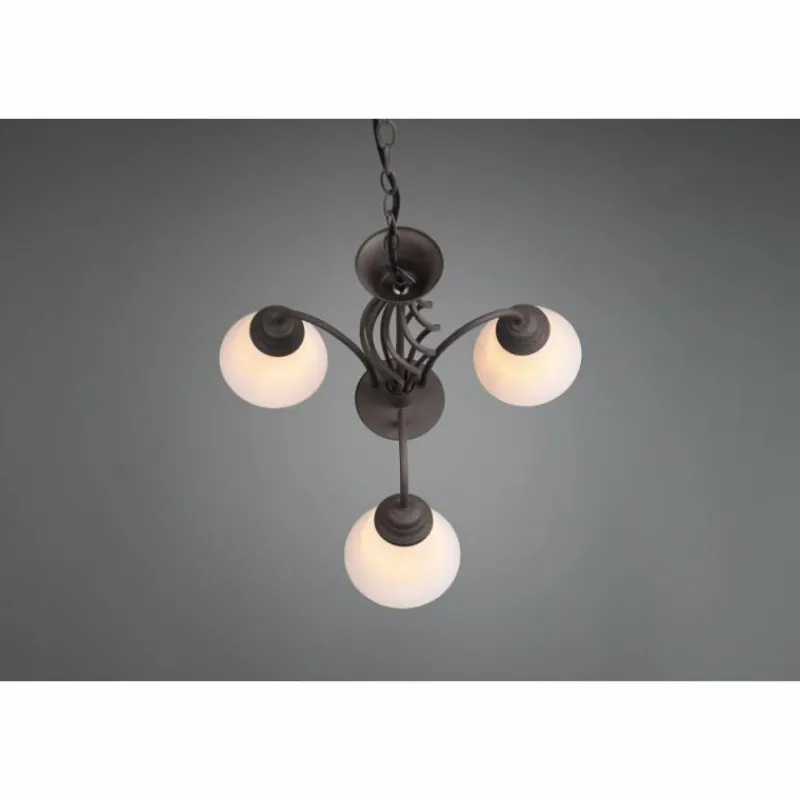 Luminaires Trio Lustre Trio-Leuchten Rustica Rouille, 3 lumières